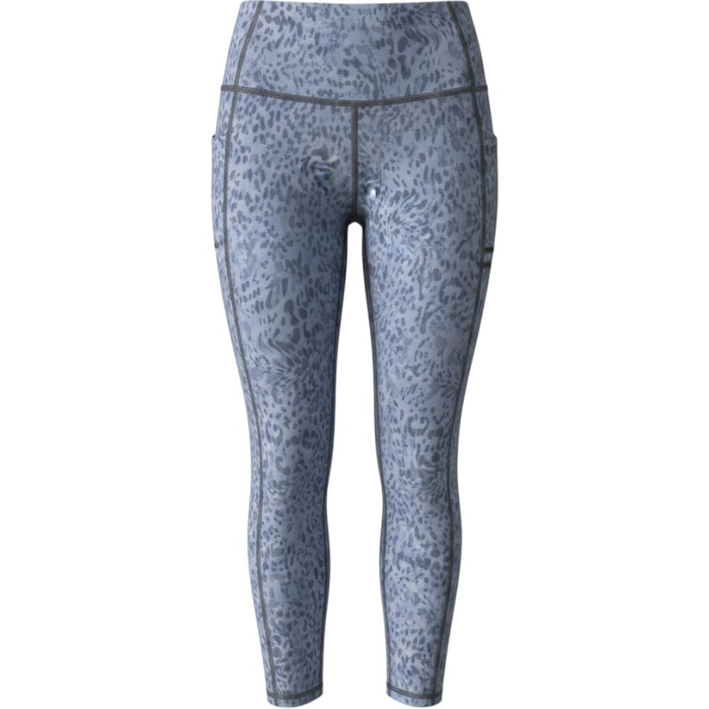Athleta Salutation Stash Pocket II Printed Capri Leggings Grey Leopard‎ Small S